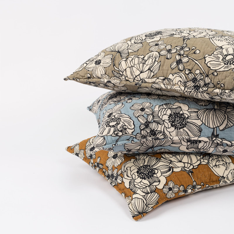 Tinsley Sham, Laurier, Euro néerlandais, Brown Damask