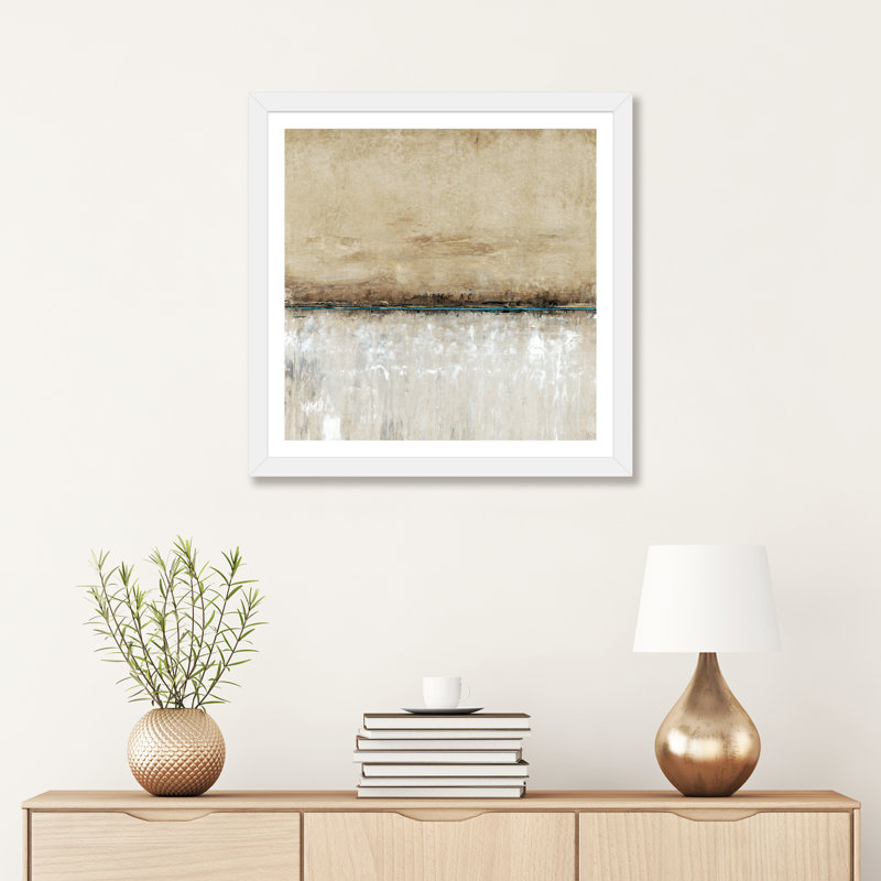 «Blue Line I» par Timothy O 'Toole, reproduction de cadre photo, H 24 po x l 24 po x p 1 po, Papier beaux-arts encadré blanc