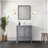Distressed Grey Bath Vanity 30 In. W X 22 In. D, With Carrara Marble Top