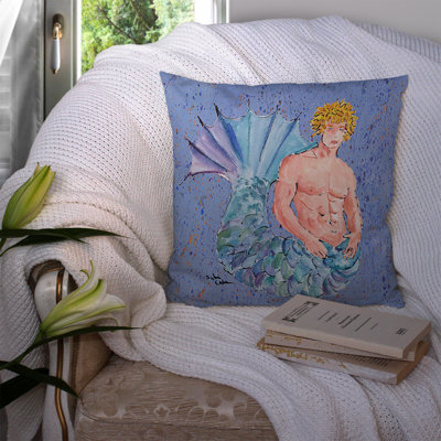 Merman Indoor/Outdoor Throw Pillow