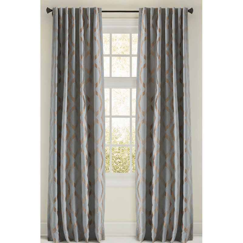 Avery Room Darkening Curtain, Spa, 50"W x 96"L