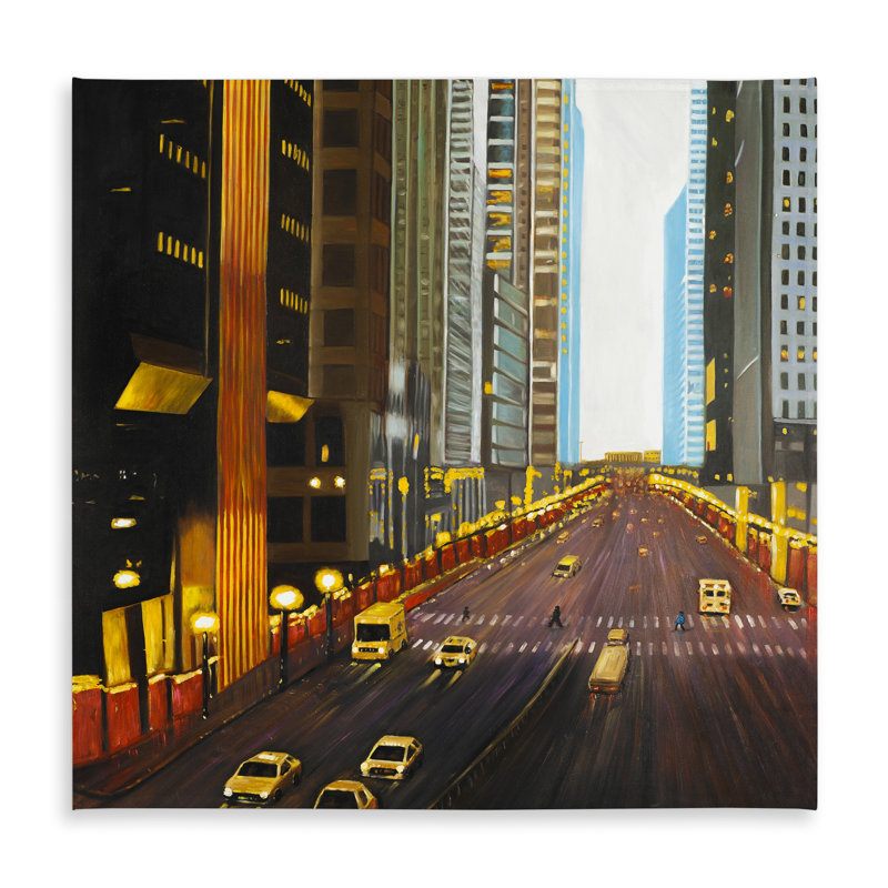 Scenic Blue Cities Tablecloth | New York City 9th Street Decor