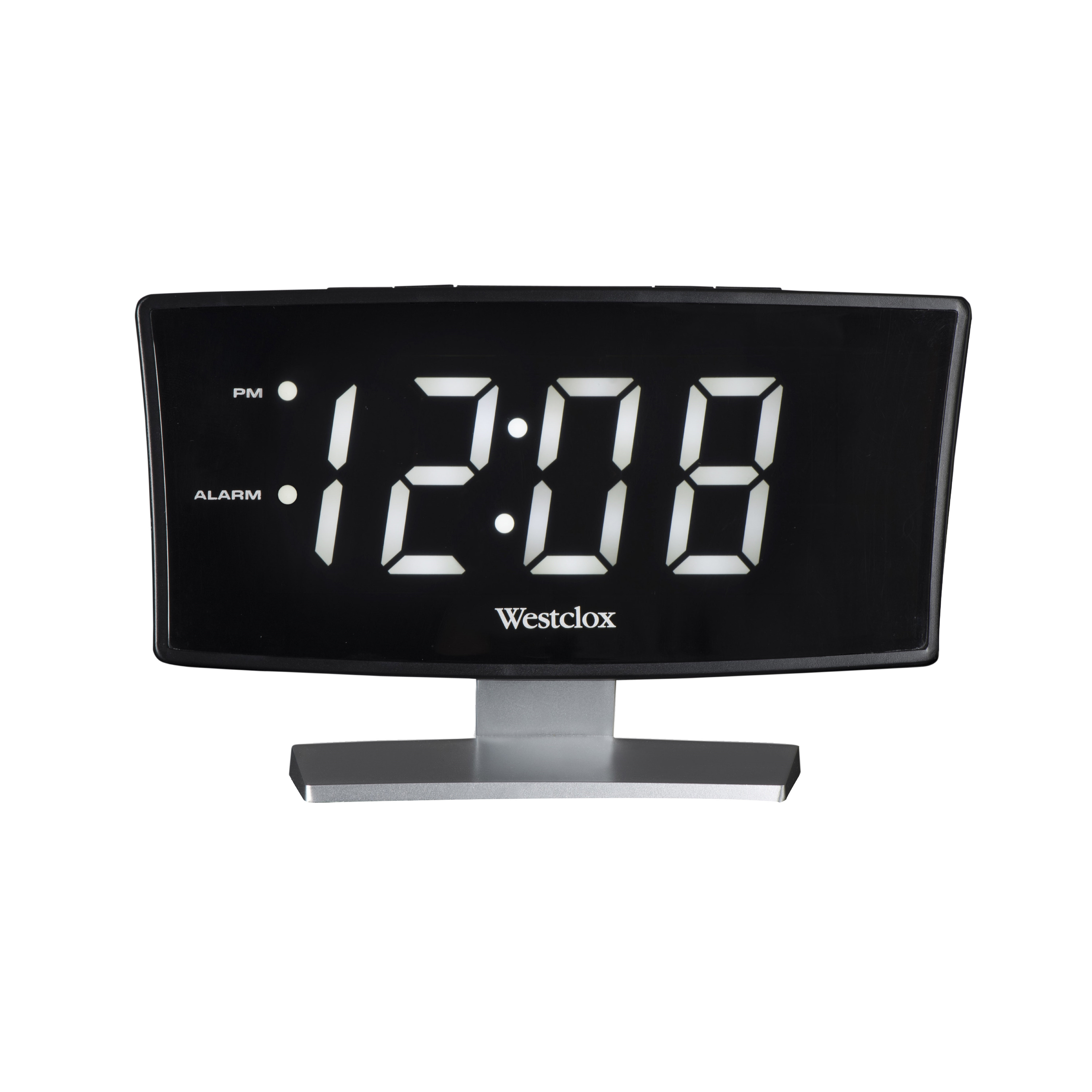 Orren Ellis Digital Electric Alarm Tabletop Clock in Black