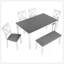 Ensemble de table de salle à manger 6 pièces avec banc, ensemble de table à manger en bois pour 6 personnes, ensemble de table à manger moderne pour 6 personnes pour la salle à manger, cuisine, gris et blanc deux tons