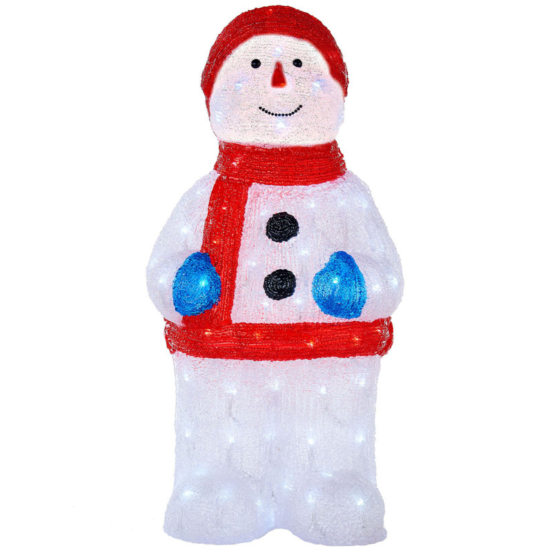 Acrylic Lighted Snowman Figurine