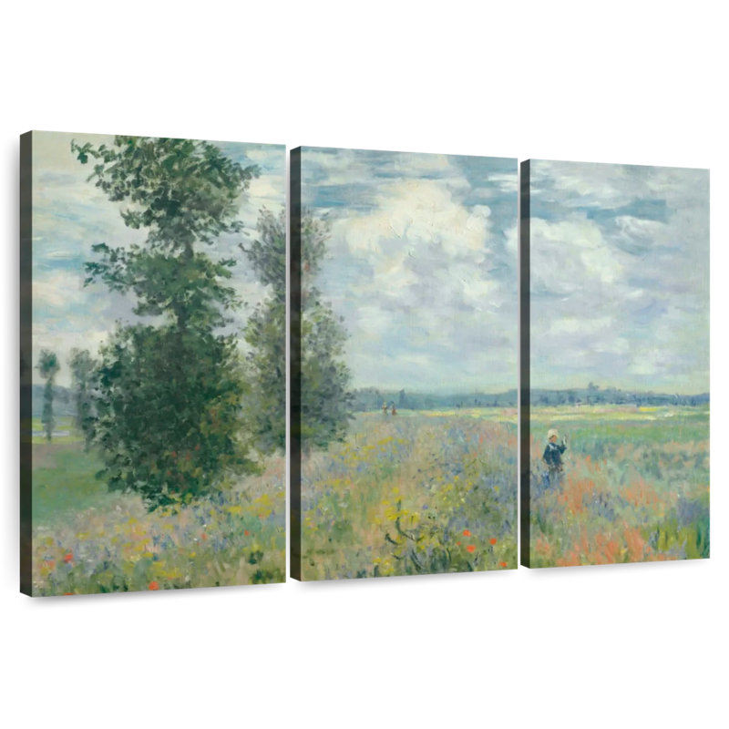 Champ de coquelicots Harnek près d'Argenteuil 1875, H 20 po x l 33 po