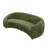 Comfort Curved Sofa, Green Striped Fabric, Solid Wood & Plywood Frame, Pocket Spring Cushions, Ergonomic Backrest, Easy Assembly-1151679610