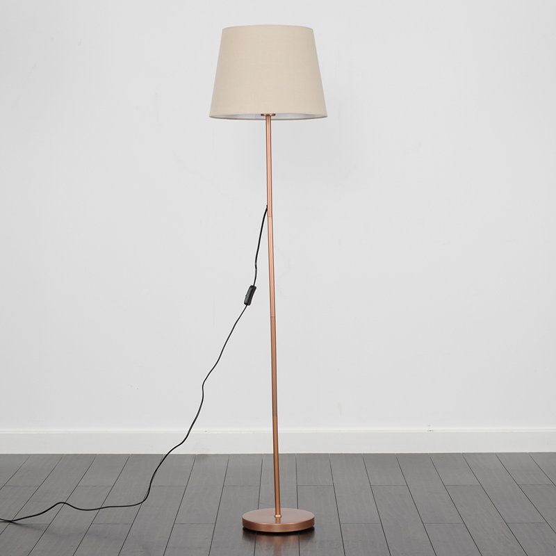 Bekbele 155cm Black Wood Traditional Floor Lamp, No, Beige
