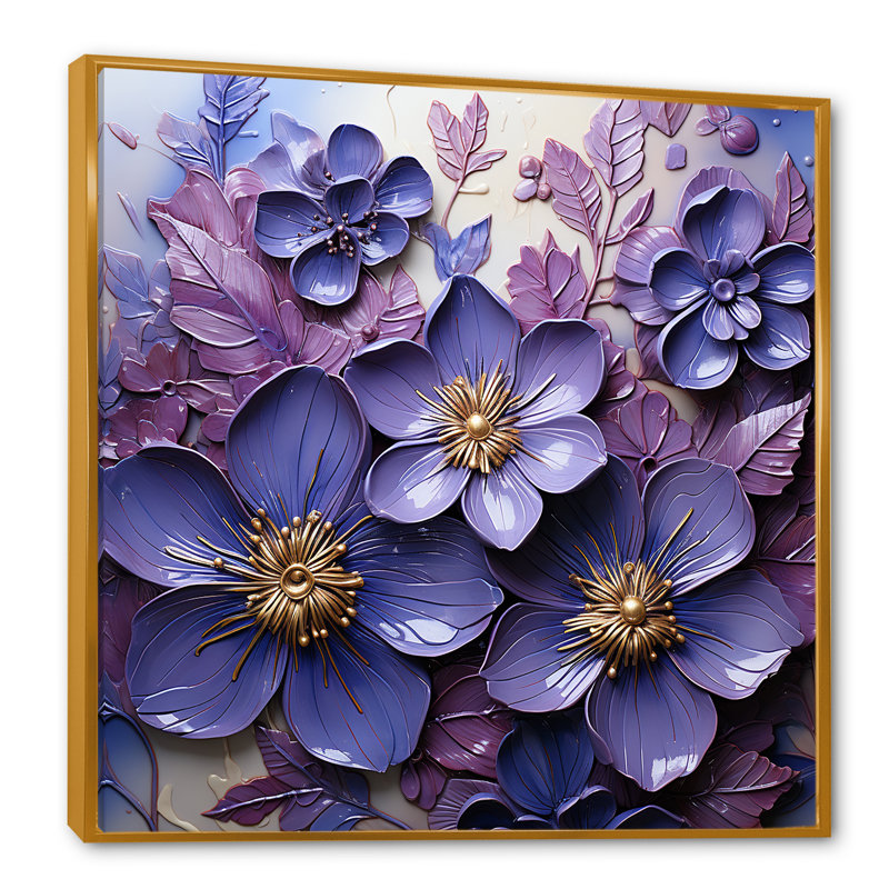Royal Elegance II sur impression sur toile, H 30 po x l 30 po x P 1 po, Cadre flottant doré