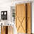 Brushed Nickel Classic Design U Shape Brackets Double Track Bypass Two Door Hardware Kit-45200004