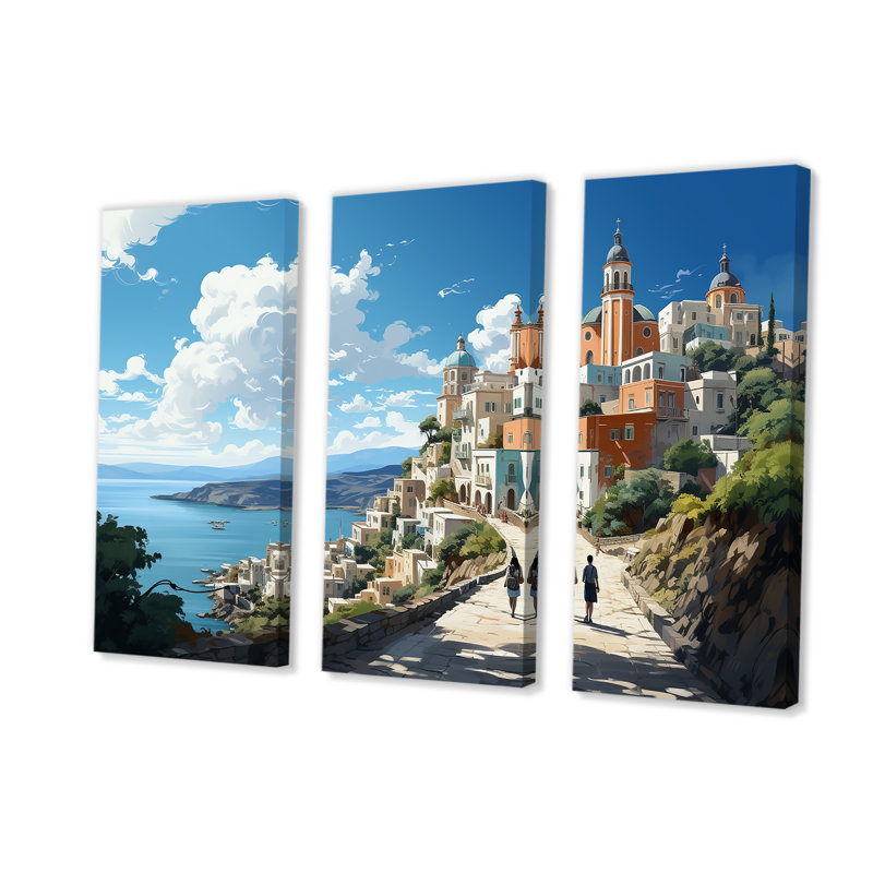 «Hidden Coastal Serenade Port I - Port Landscape Coastal», art mural, Toile tendue, H 28 po x l 36 po x P 1 po