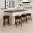 Upholstered Swivel Solid Wood Frame Bar Stool-234951302-234951303