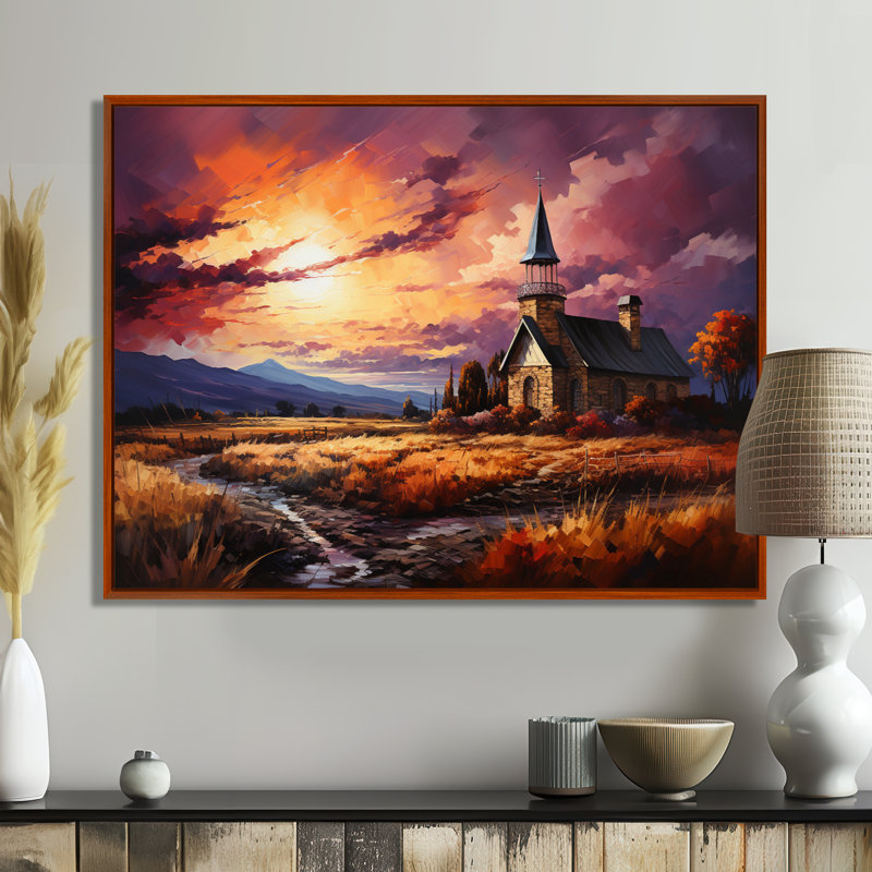 Christianisme Divine Grace II - art mural sur toile Christianisme, H 12 po x l 20 po x P 1 po, Cadre flottant brun