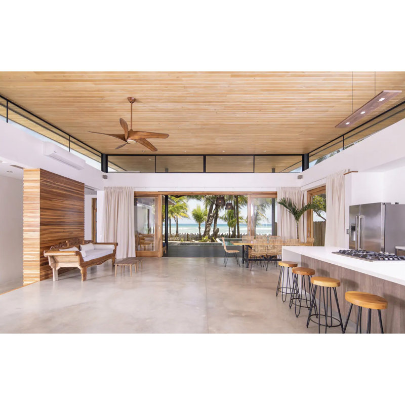 Vix Dimmable LED Pendant, 3500K, 0.75" H x 34" W x 8" D, Oiled Walnut