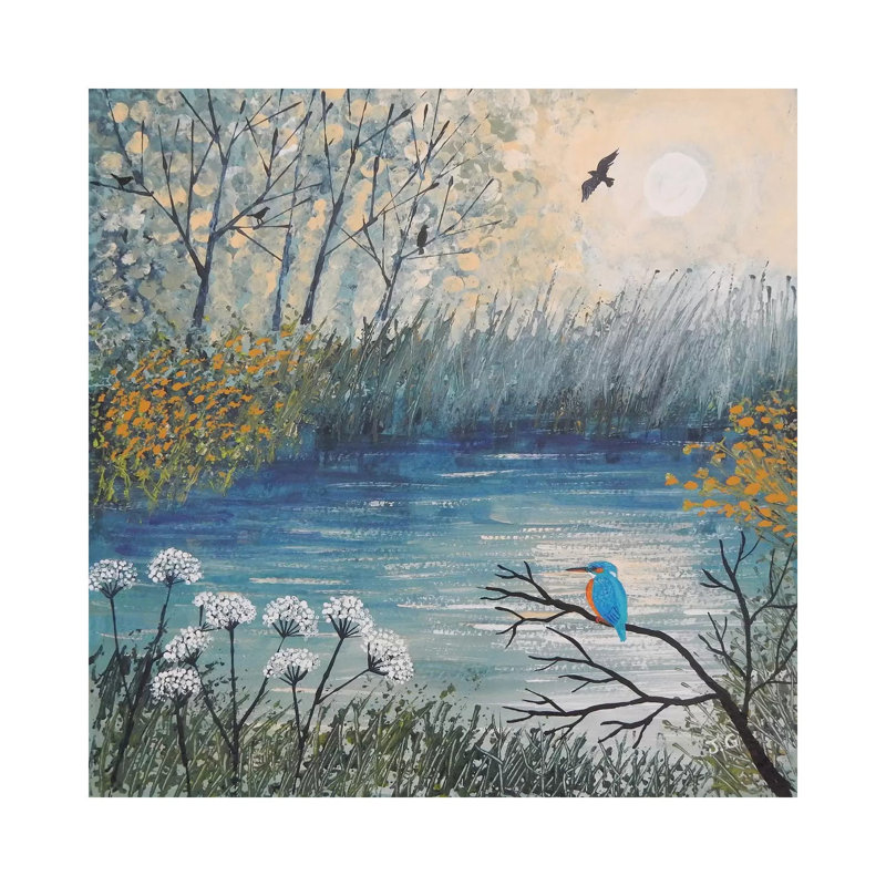 King Of The River by Jo Grundy - Print on Canvas, 66.04 cm H x 66.04 cm W x 1.91 cm D, Wrapped Canvas