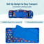 Wildkin Quilted Kids Nap Mat – Soft Microfiber with Pillow & Elastic Straps for School & Travel - Robots-111036874