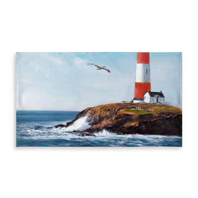 Lighthouse at the Edge Tablecloth - Indoor/Outdoor Home Decor