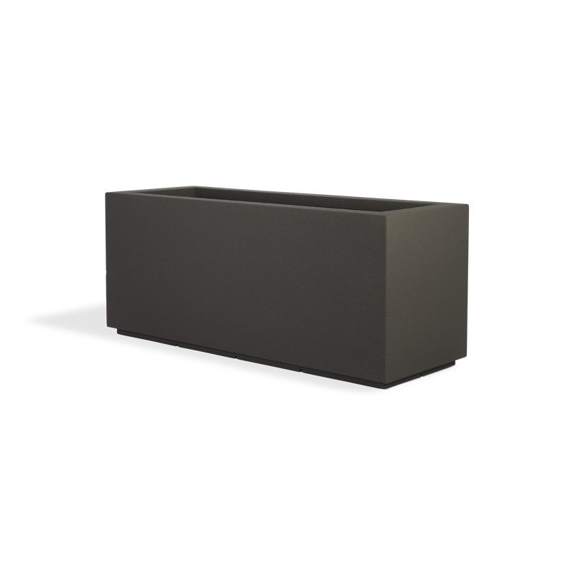 Milan Tall Polymer Box, Slate Gray, 19" H x 46" W x 17" D