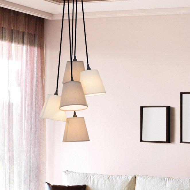 Fango 5 - Light Beige/Brown Cluster Pendant