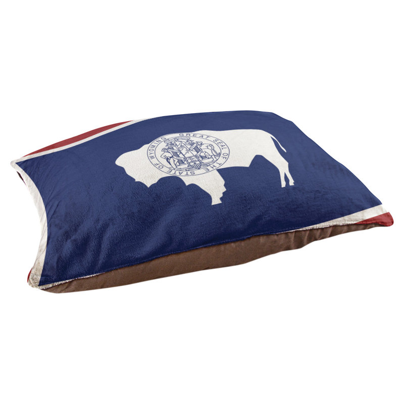 Coussin pour chien wyoming flag Burien, Moyen (L 29,5 po x P19,5 po x H 9,5 po)