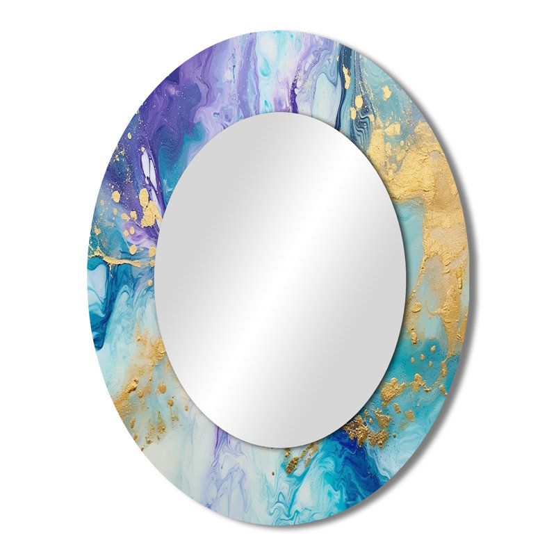 Leamont - Miroir abstrait en métal, 43 po x 33 po