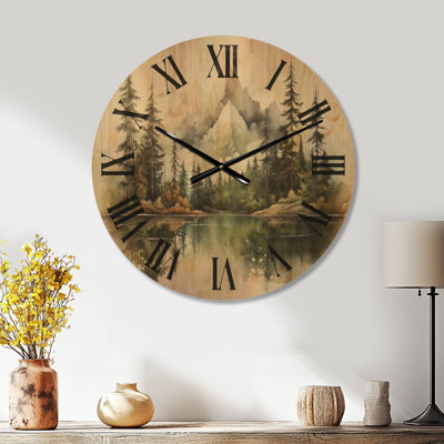 Horloge murale paysage