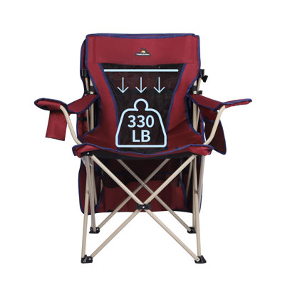 Camping Brothers Camping Chair With Shade Canopy - Outdoor Folding Patio Chair - Includes Retractable Sun Shade, Cup Holder, Side Pockets (Navy) by LETUSTO