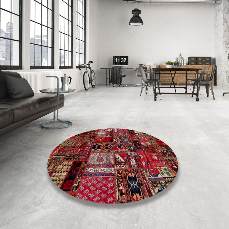 Tapis abstrait moderne 1956, Rond 7 pi