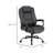 Liv Rolling Oversized Swivel Chair, Black Faux Leather, 400Lbs