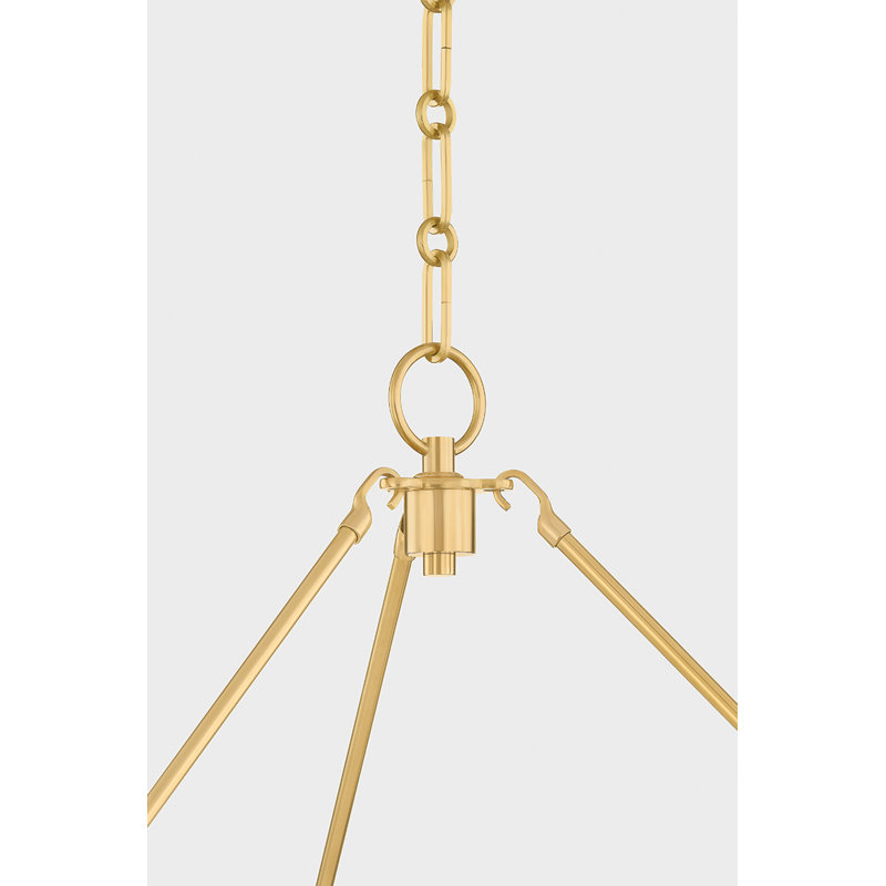 Howard Chandelier by Mark D. Sikes, Antique Brass, 9 Lights, 26" H x 50" W x 50" D