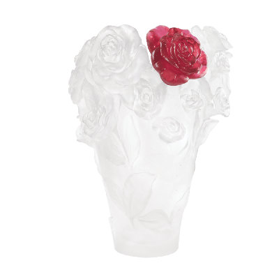 Rose Passion Handmade Crystal Table Vase