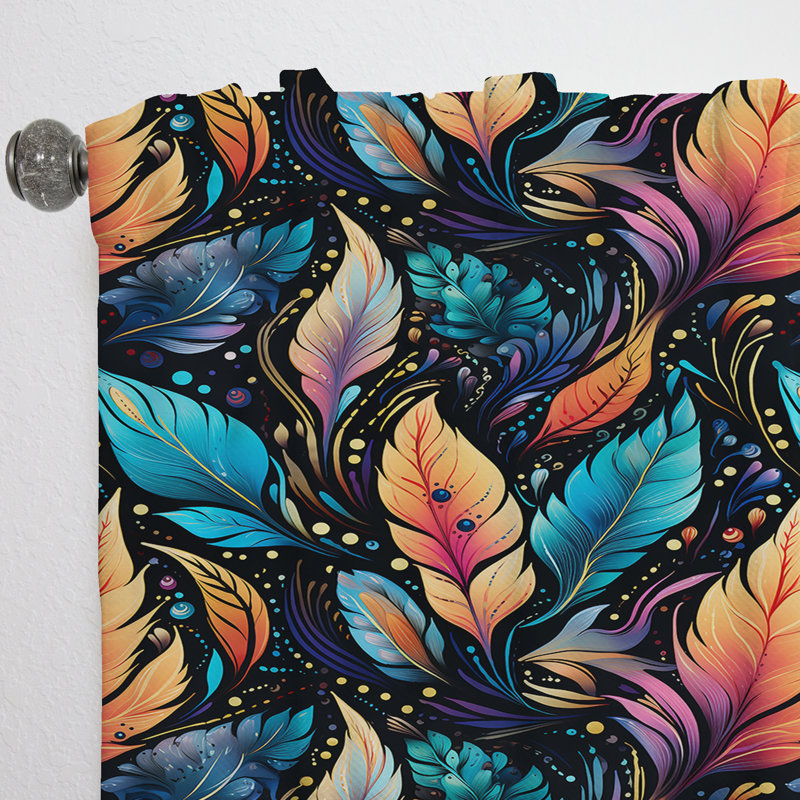 Motif artistique Bohème I - rideau bohémien - obscurcissant la pièce en velours - 1 panneau, L 52 po x L 90 po