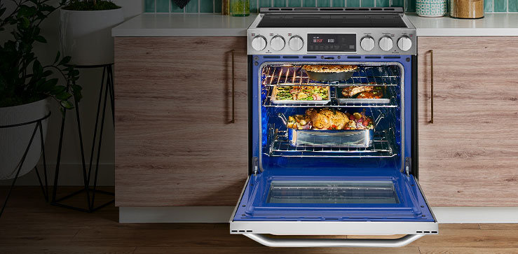 30" 6.3 cu. ft. Smart Slide-in Electric Range with Convection Oven