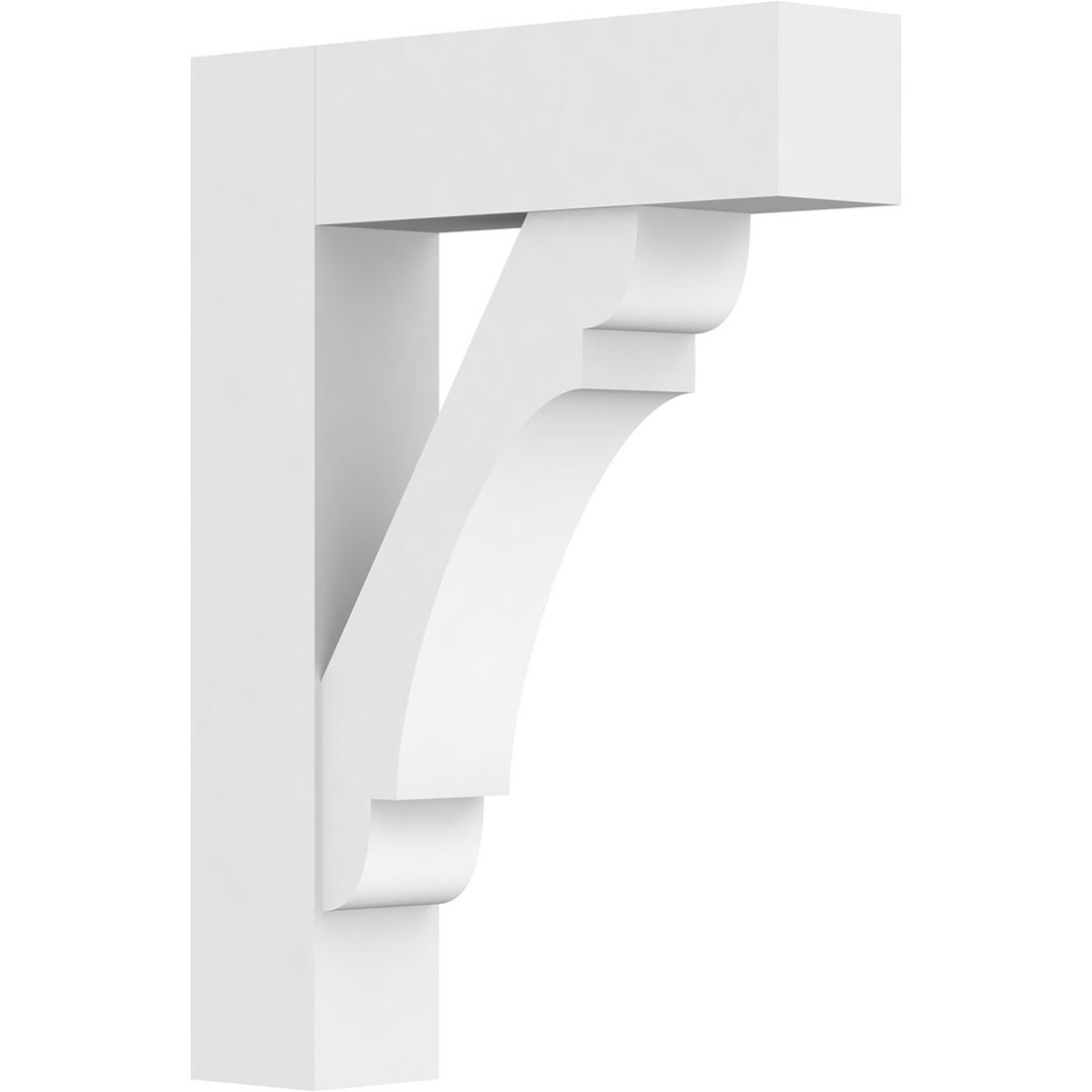 Standard Olympic Architectural Grade PVC Bracket with Block Ends Ekena Millwork 