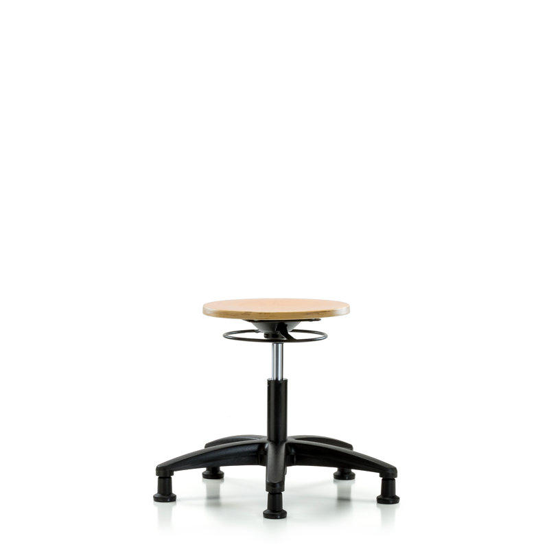 Stacey Adjustable Height Ergonomic Lab Stool, Glides