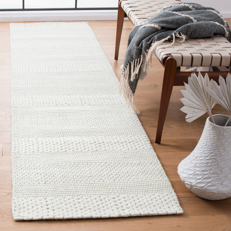 Tapis de couleur unie tissé à la main Beikirch Performance, Tapis de couloir 2 pi 3 po x 9 pi