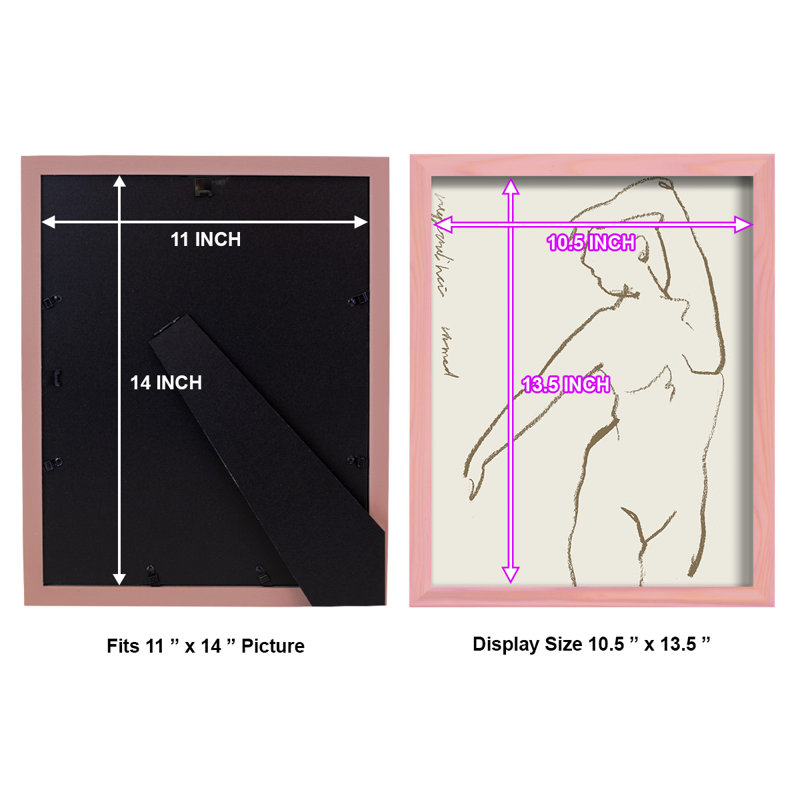Toi et moi III - reproduction de cadre photo, H 6 po x l 4 po x P 1 po, Encadré rose
