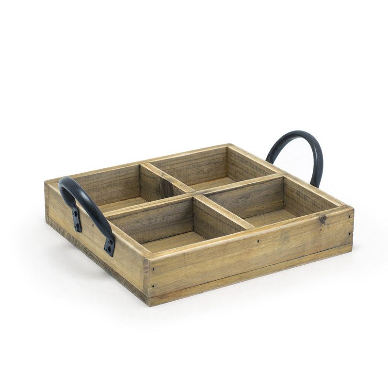 Support carré en bois rustique