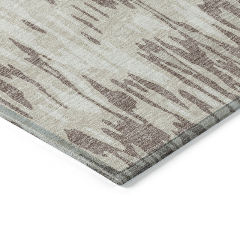Putty 30" x 20" Synthetic Washable Non-slip Rectangular Rug