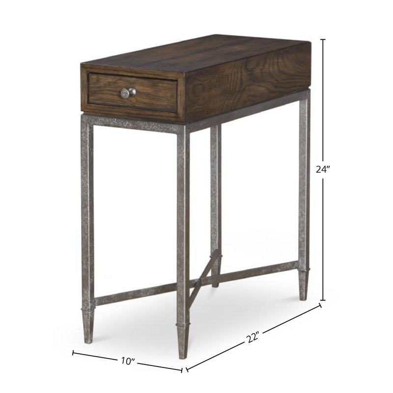 Camden Solid Wood End Table, Brown