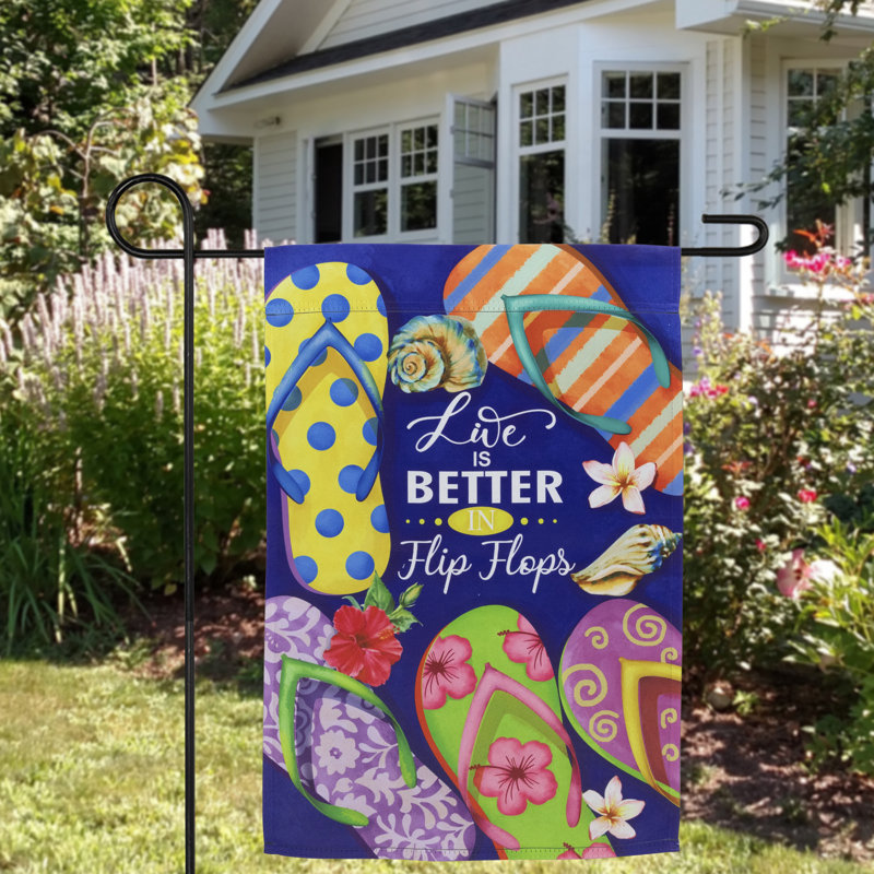 Drapeau de jardin en polyester double face H 18 po x l 12,5 po
