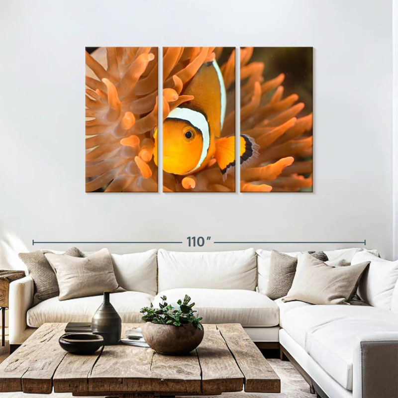 Orange Clownfish, 48" H x 74" W