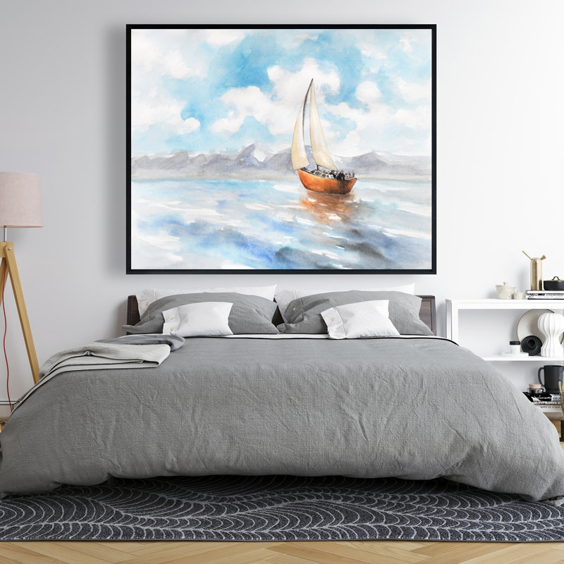Paysage de voilier - Toile encadrée pour décoration intérieure