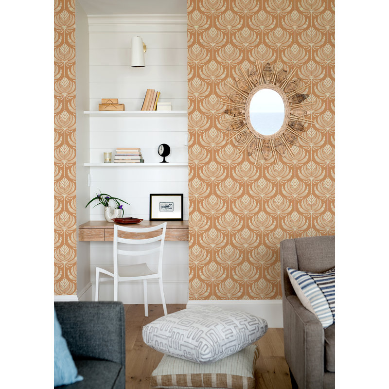 Floral Wallpaper, Orange