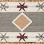 Tapis ivoire / gris en laine / coton noué à la main de style sud-ouest Bakerhill-385931363