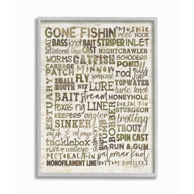 «Fishing limites and phrases sports» par Erica Billups - reproduction d'art textuel