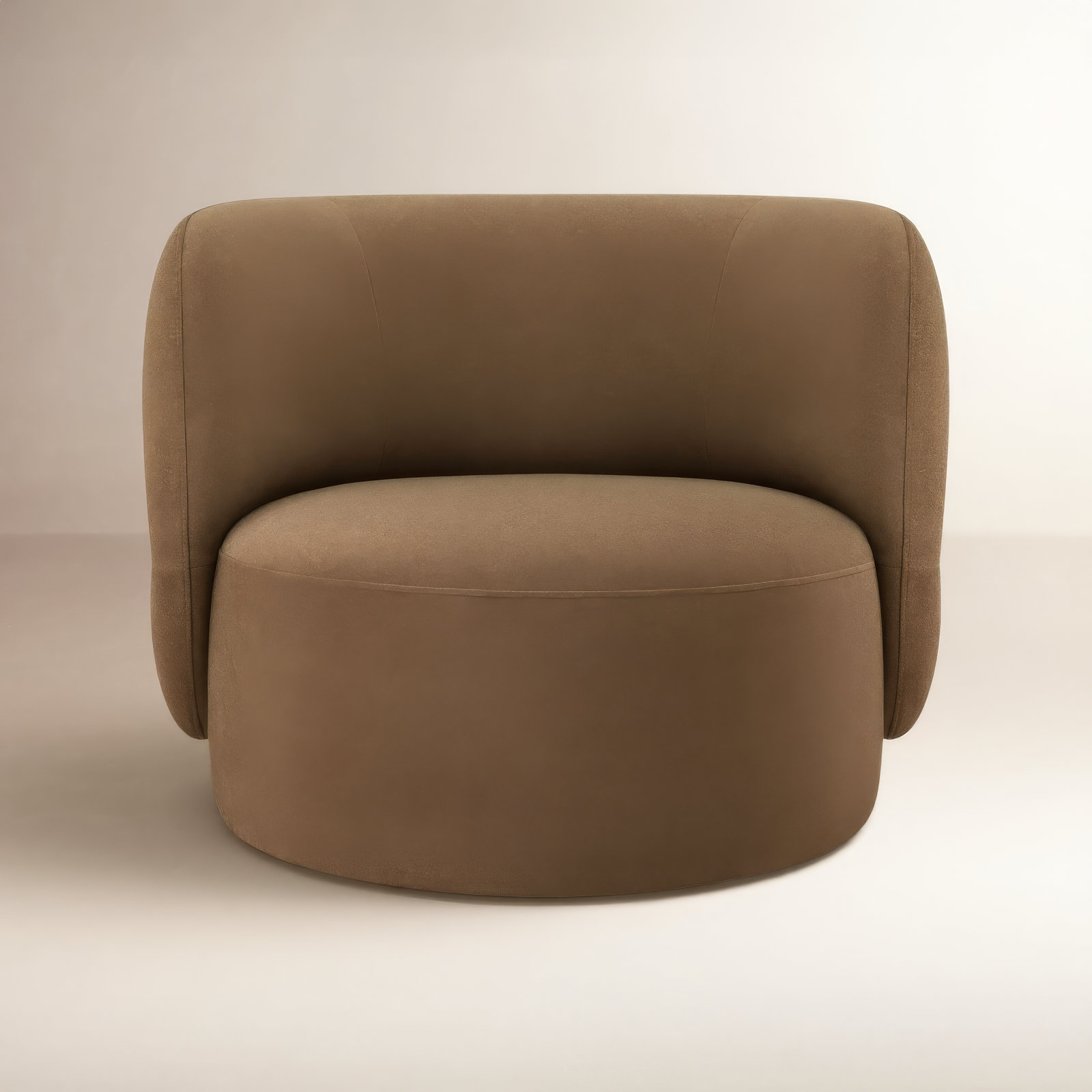 Marcello Swivel Accent Chair, Vesper Tobacco Velvet