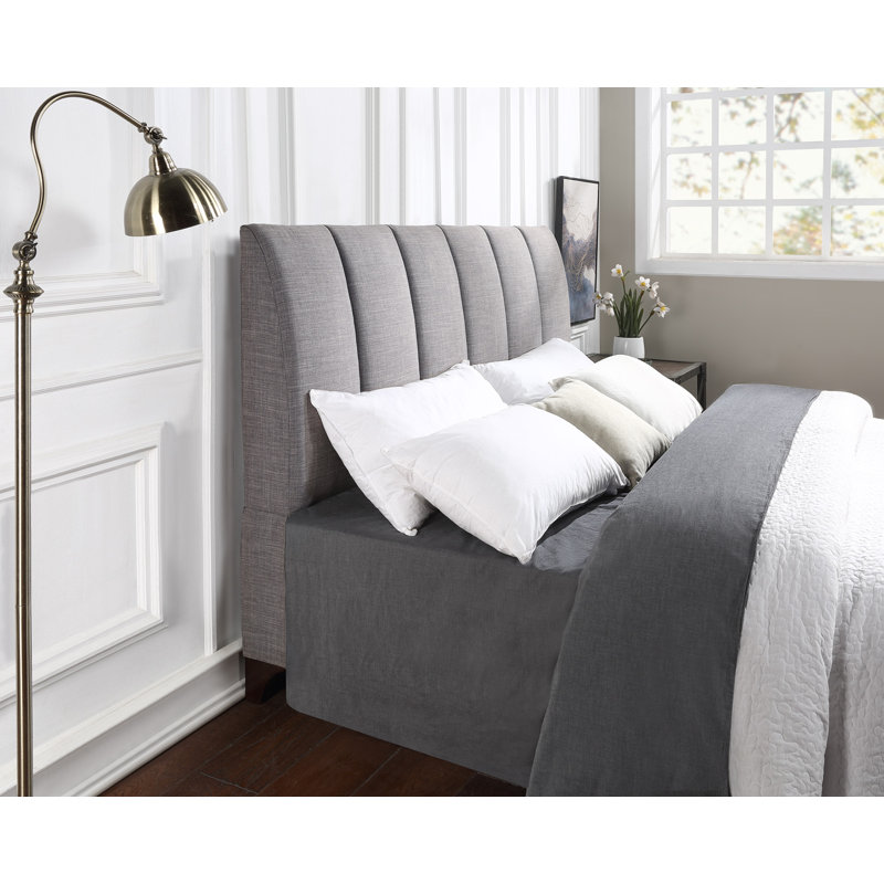 Upholstered Panel Headboard, King, Beige