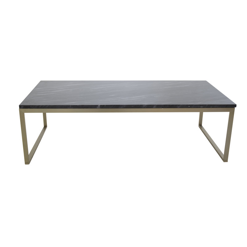 Avondale Sled Coffee Table, Black, Brass