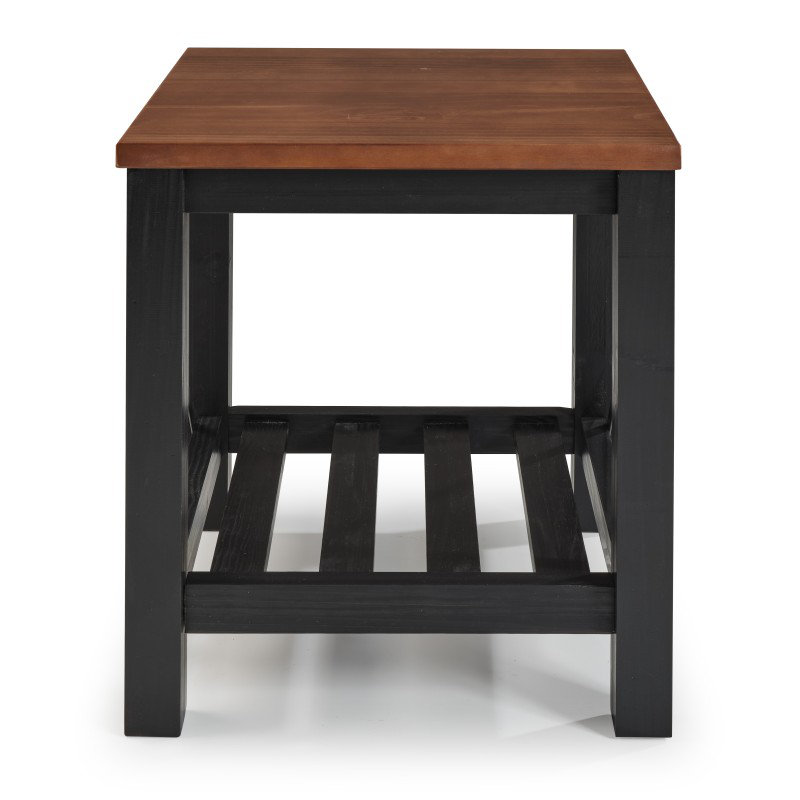 Solid Wood End Table, Black